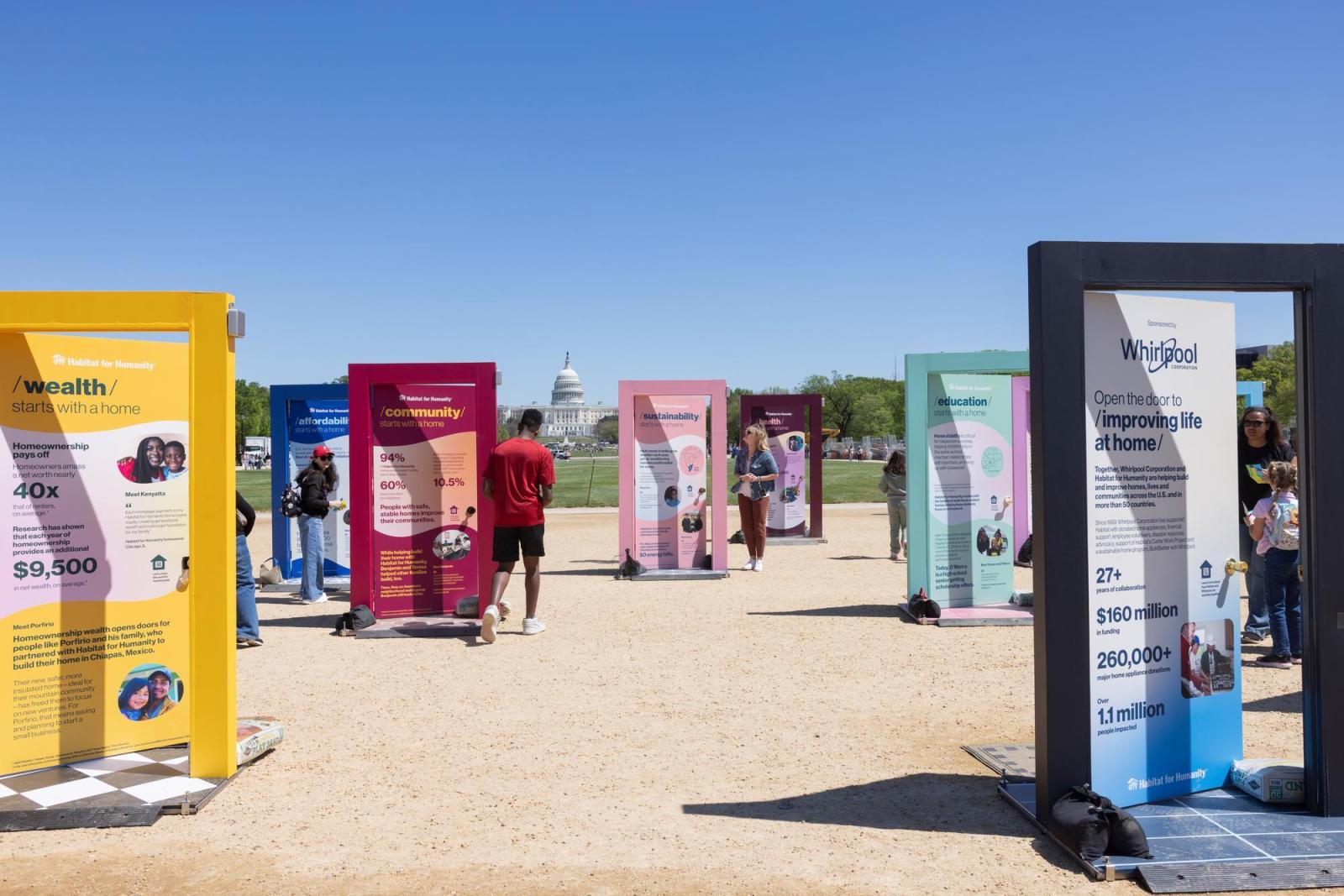 Multicolored doors.