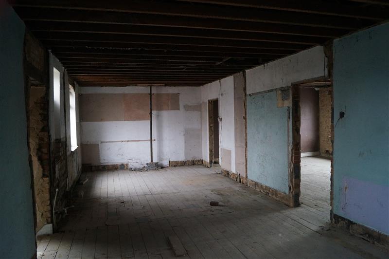 Interior of an empty dilapidated apartment