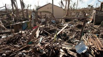 Home destroyed by a tornado.