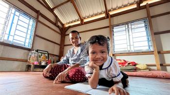 Chanya and her grandmother Lem at home in Siem Reap, Cambodia