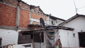 A photo of a Roma slum house
